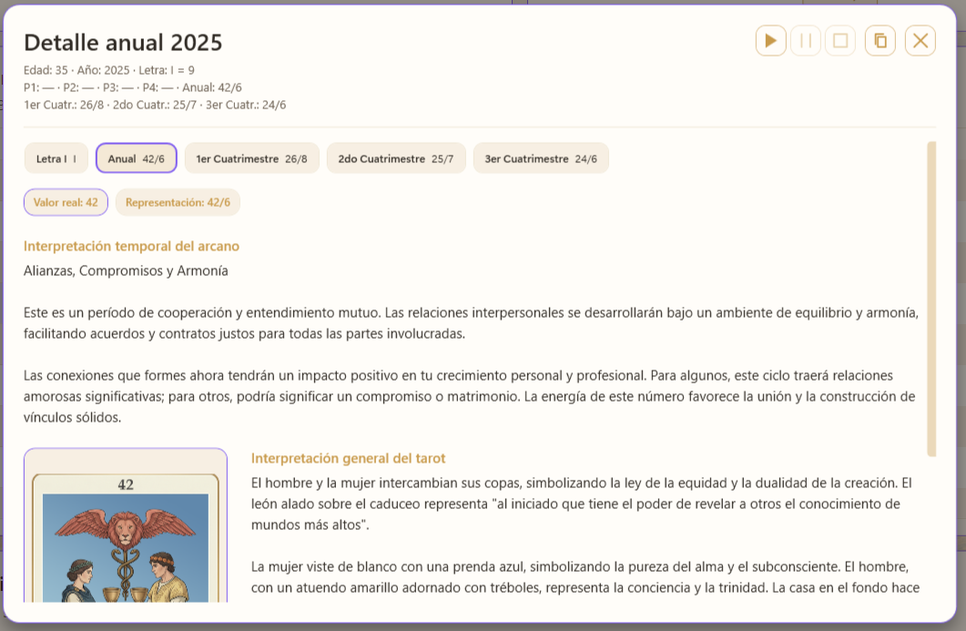 Resumen por edades con la edad actual destacada en el Módulo 2 de EN10.