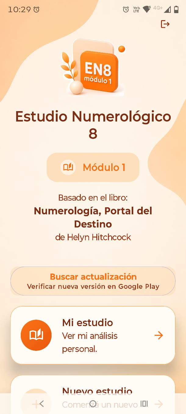 Vista de Estudio Numerológico para móviles — Módulo 1