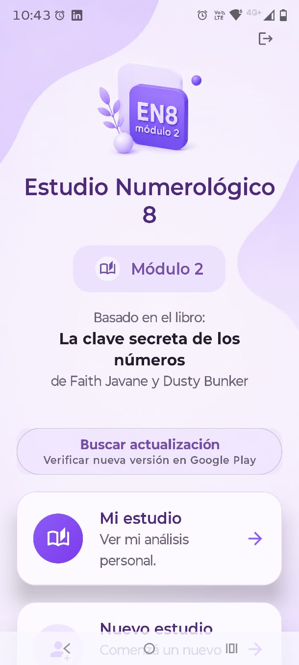 Vista de Estudio Numerológico para móviles — Módulo 2