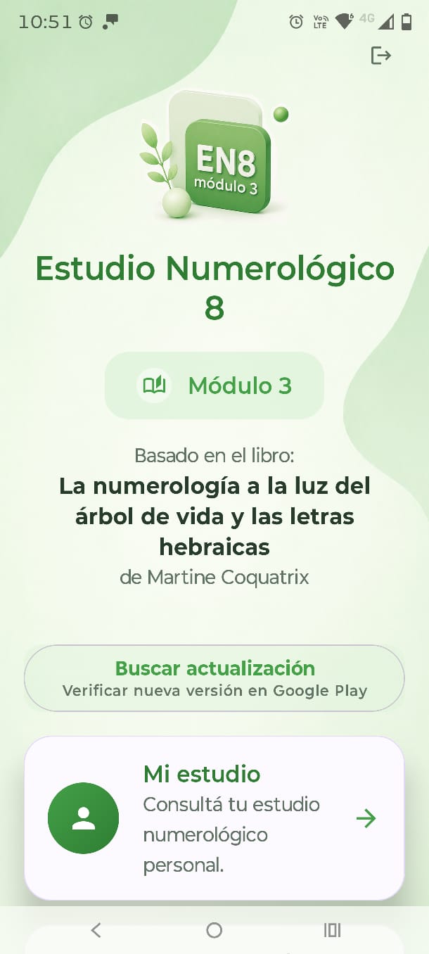 Vista de Estudio Numerológico para móviles — Módulo 3